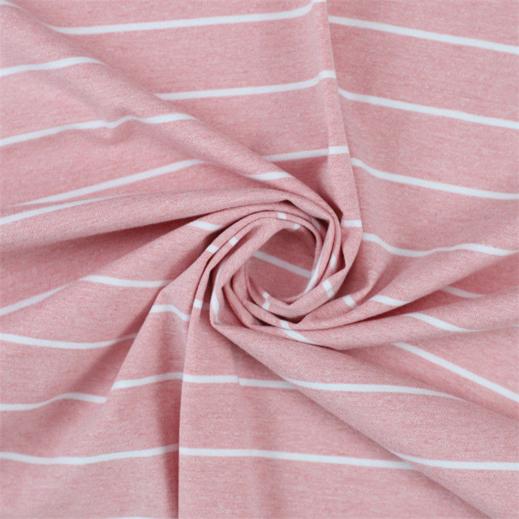 Healthy And Smooth Yarn Dye Striped Knit Fabric For Casual Wear solid color