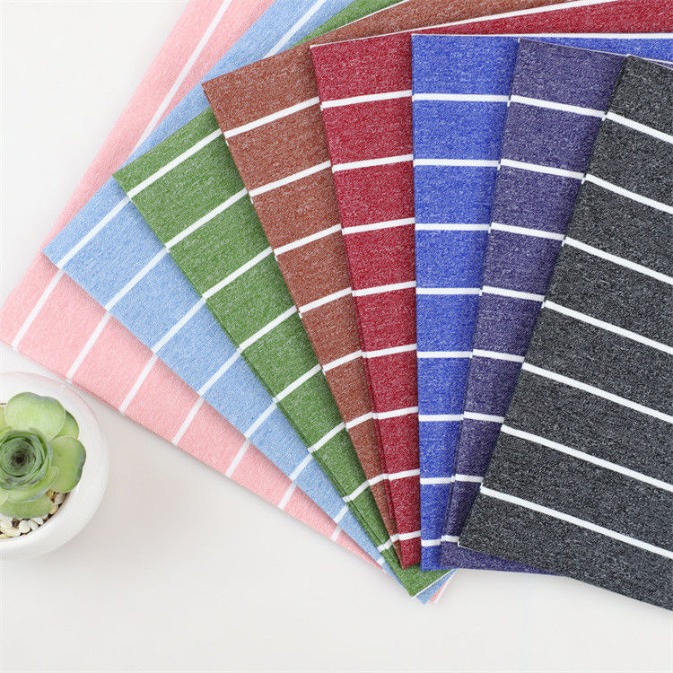 Healthy And Smooth Yarn Dye Striped Knit Fabric For Casual Wear solid color