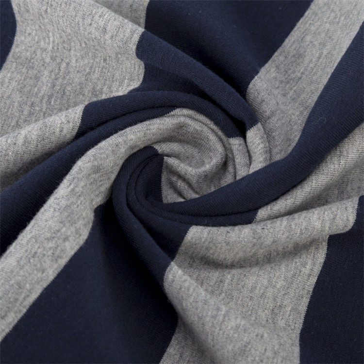Comfortable And Soft High Color Fastness And Breathable Striped Knit Fabric For Casual Wear
