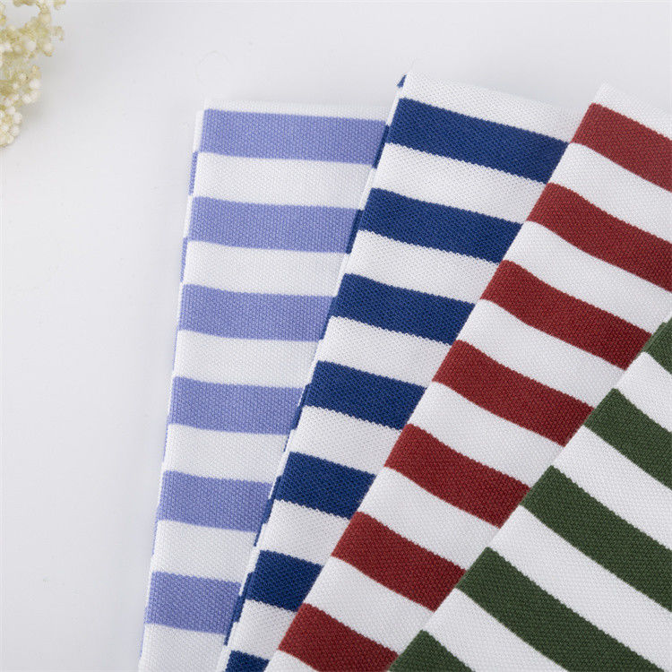 Comfortable And Not Easy To Deform And Breathable Striped Knit Fabric For Casual Wear