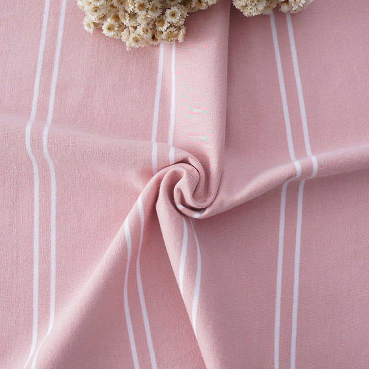 Soft And Smooth Breathable Striped Knit Fabric For T-Shirt 40S Yarn Count