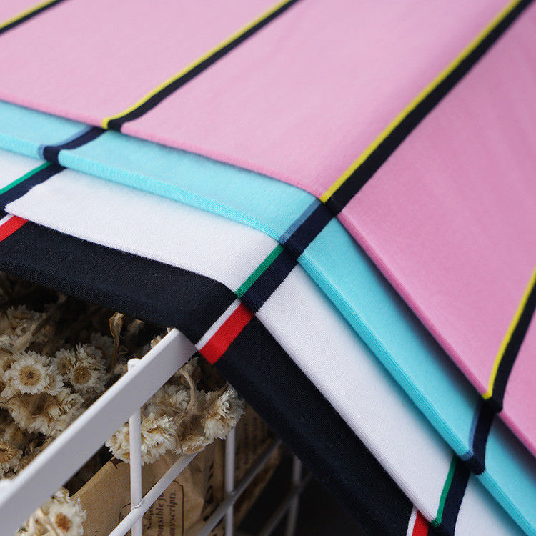 Skin-Friendly And Multicolor Personalised  Striped Knit Fabric For Casual Wear