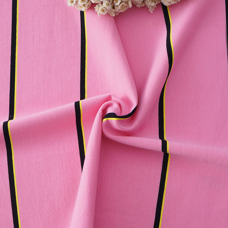 Skin-Friendly And Multicolor Personalised  Striped Knit Fabric For Casual Wear