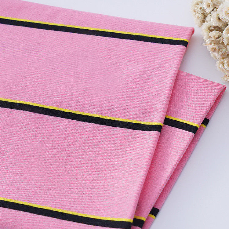 Skin-Friendly And Multicolor Personalised  Striped Knit Fabric For Casual Wear