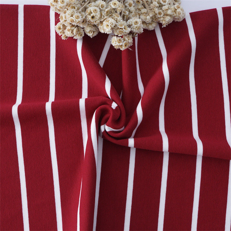 Anti-Pilling Comfortable High Color FastnessStriped Knit Fabric For Casual Wear