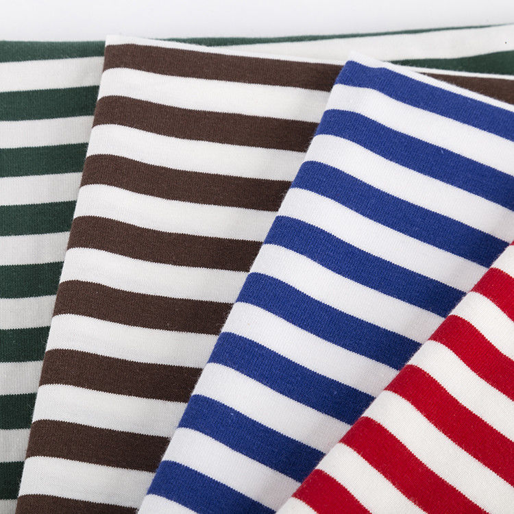 Easy To Care For And Breathable And Hygroscopic Striped Knit Fabric For  Casual Wear