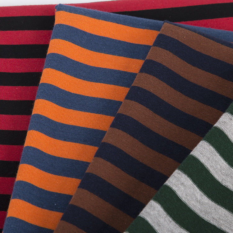 Easy To Care For And Breathable And Hygroscopic Striped Knit Fabric For  Casual Wear
