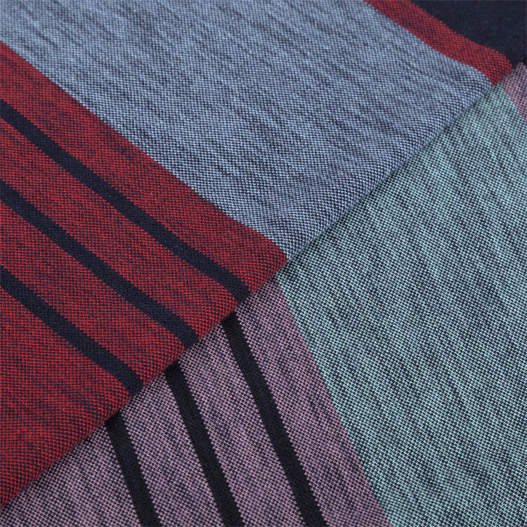 Sweat-Absorbent And  Crisp And Stylish Striped Knit Fabric For Polo Shirt