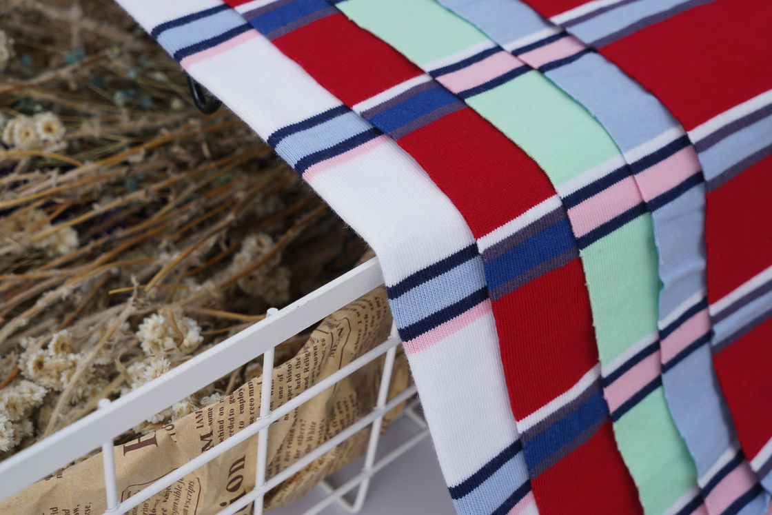 Fine And Smooth Clear Texture Double Yarn Natural Striped Material Fabric For Casual Wear