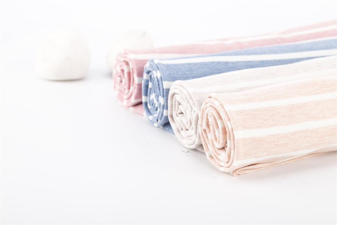 Comfortable And Soft Skin-Friendly And Elastic Striped Material Fabric For Casual Wear