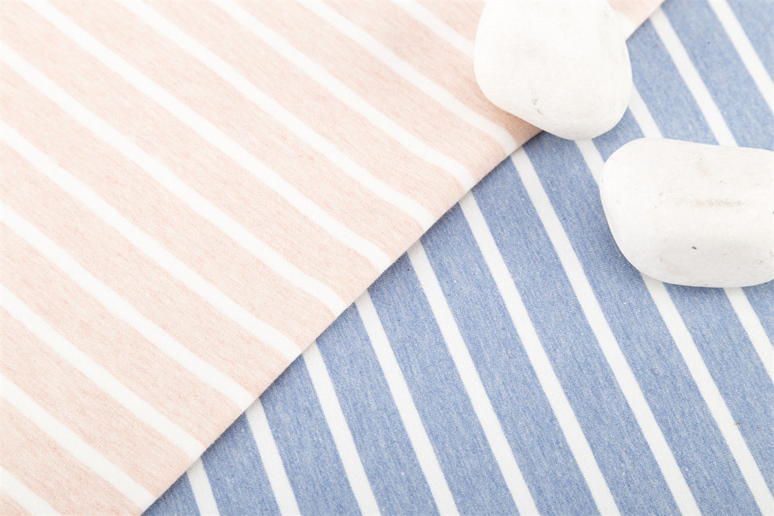 Comfortable And Soft Skin-Friendly And Elastic Striped Material Fabric For Casual Wear