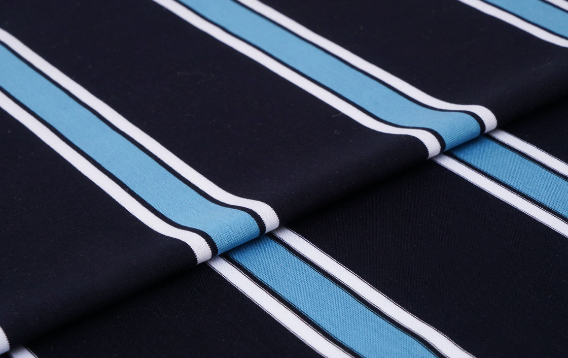 Skin-Friendly And Healthy Comfortable Hygroscopic Striped Knit Fabric For T-Shirt