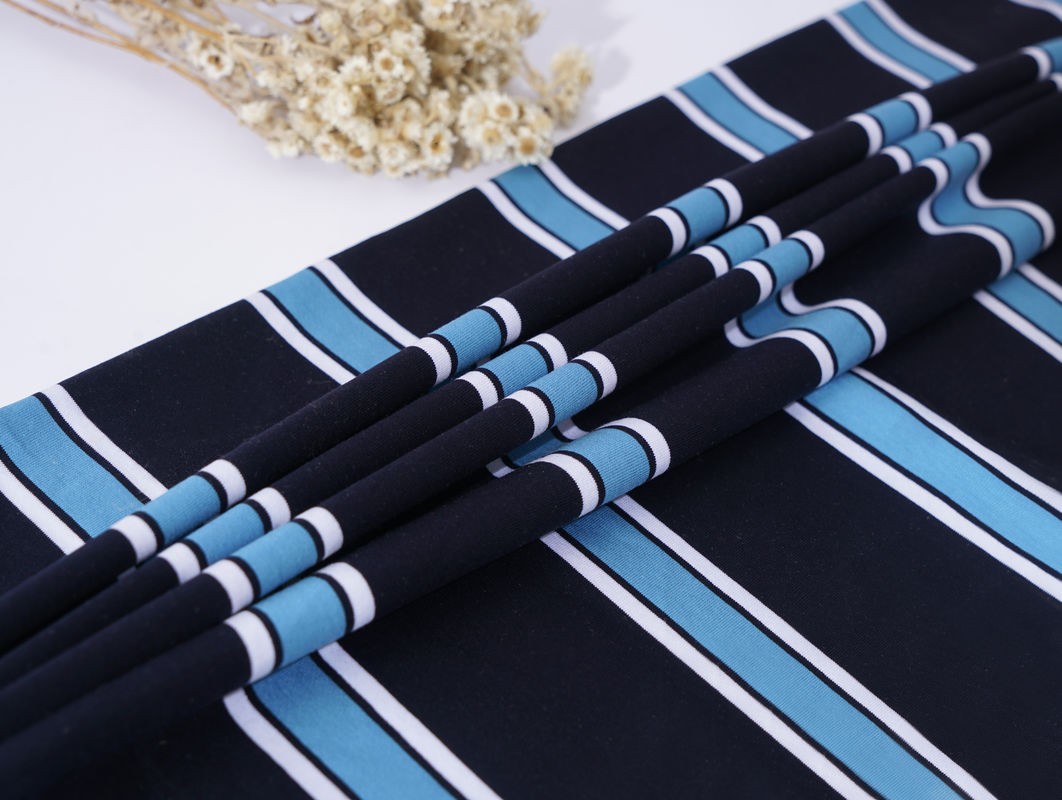 Skin-Friendly And Healthy Comfortable Hygroscopic Striped Knit Fabric For T-Shirt