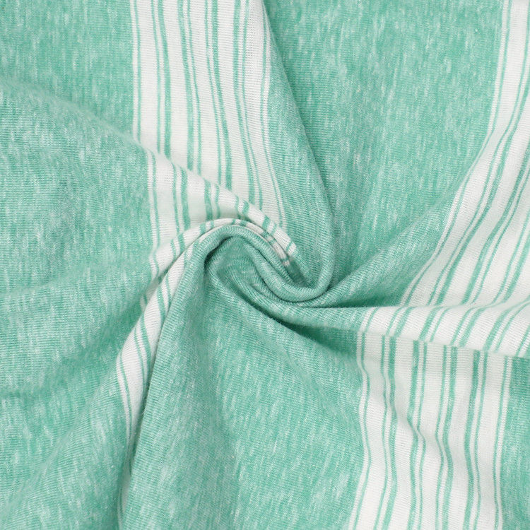Delicate And Comfortable Beautiful And Simple Striped Knit Fabric For T-Shirt