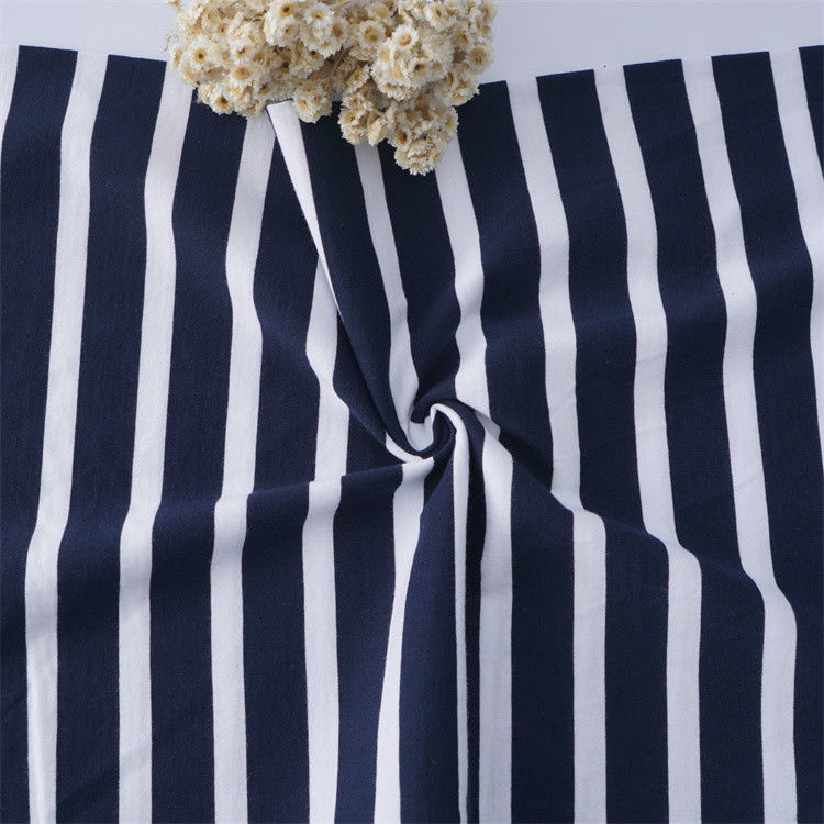 High-Quality Easy To Care Healthy And Smooth Striped Material Fabric For T-Shirt
