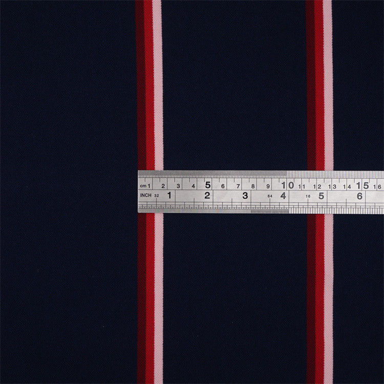 Good Texture Breathable Durable And Wear-Resistant Striped Knit Fabric For Polo Shirt