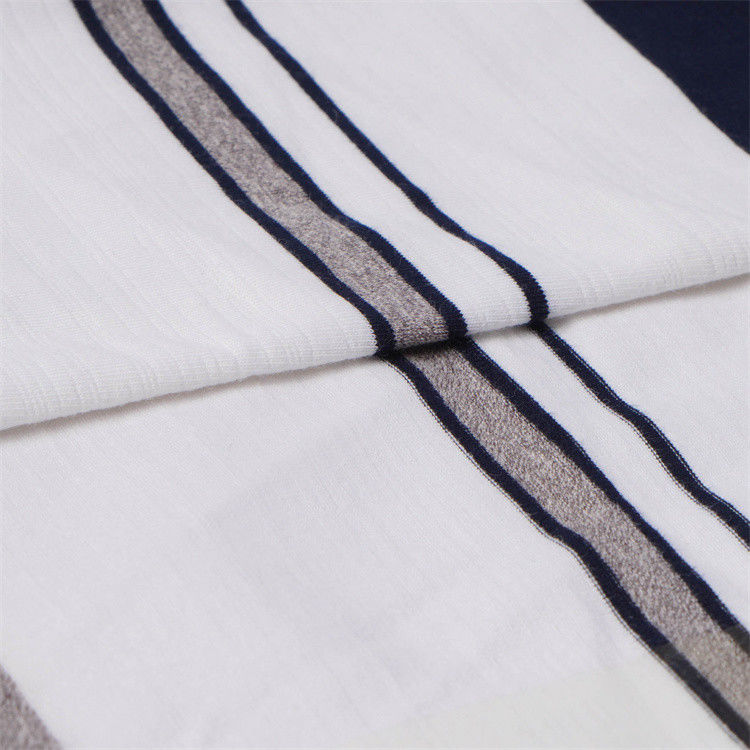 Breathable Elasticity Soft Fashionable Skin-Friendly Classic Striped Knit Fabric For T-Shirt