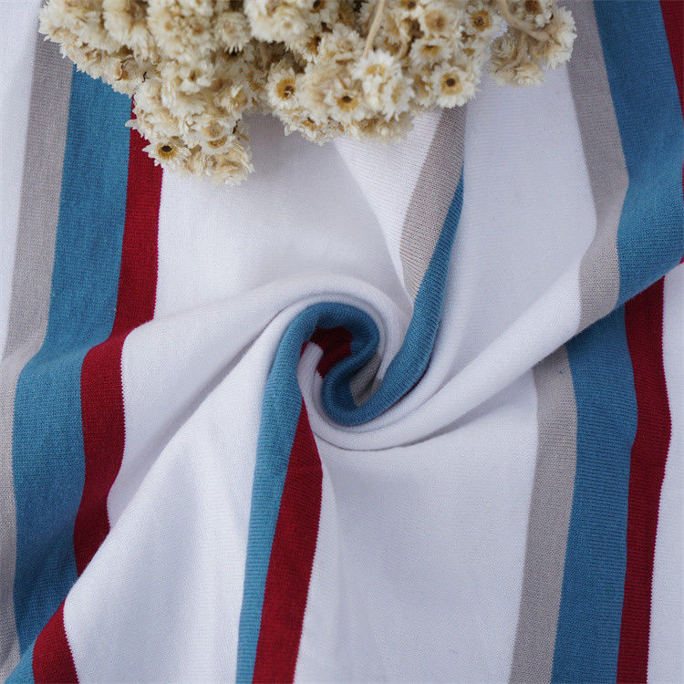 Natural And Comfortable Soft And Smooth Striped Knit Fabric For Casual Wear