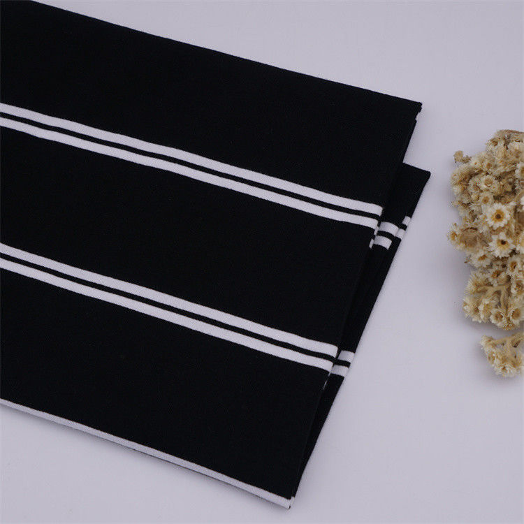 Smooth Skin-Friendly And Natural  Not Easy To Deform Striped Knit Fabric For Polo Shirt