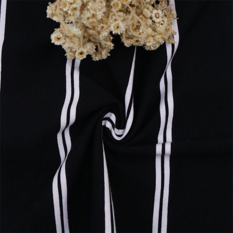 Smooth Skin-Friendly And Natural  Not Easy To Deform Striped Knit Fabric For Polo Shirt