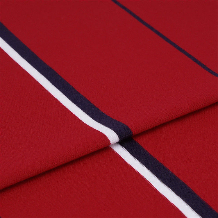 Easy To Care For And Breathable Wear-Resistant And Durable Striped Knit Fabric For Polo Shirt