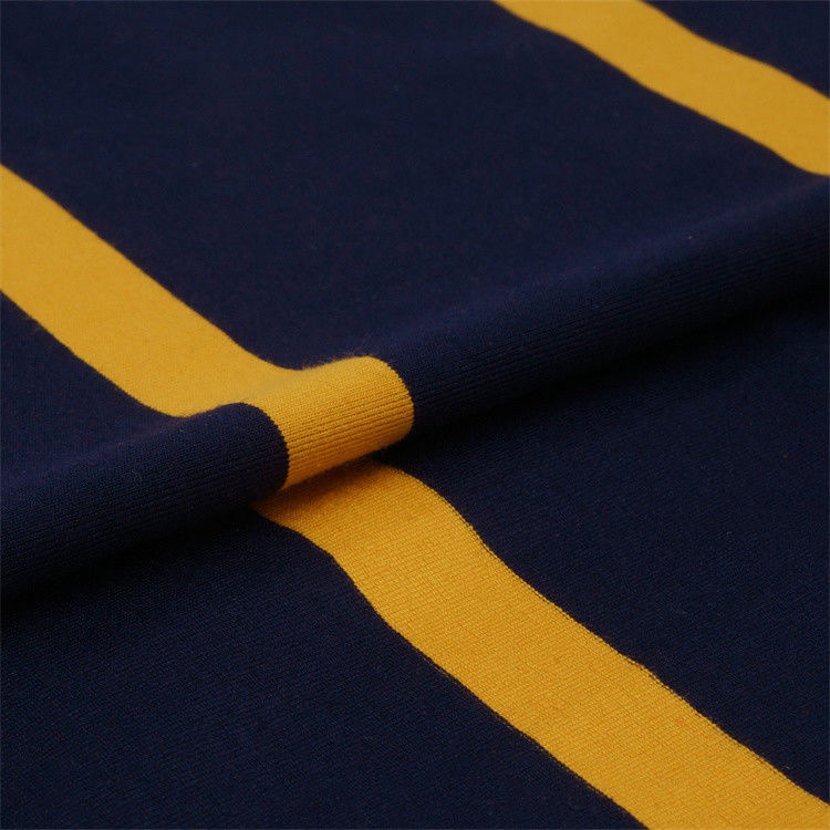 Wear-Resistant And Durable And Comfortable And Skin-Friendly Striped Knit Fabric For Polo Shirt