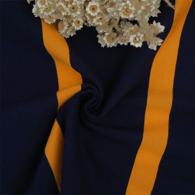Wear-Resistant And Durable And Comfortable And Skin-Friendly Striped Knit Fabric For Polo Shirt