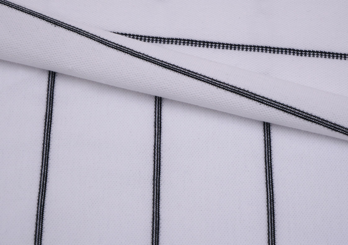 Comfortable And Breathable And Environmentally Friendly And Natural Striped Knit Fabric For Polo Shirt