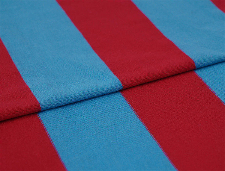 Healthy And Breathable Wear-Resistant And Natural Striped Knit Fabric For Polo Shirt
