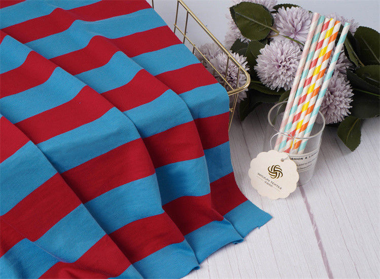 Healthy And Breathable Wear-Resistant And Natural Striped Knit Fabric For Polo Shirt