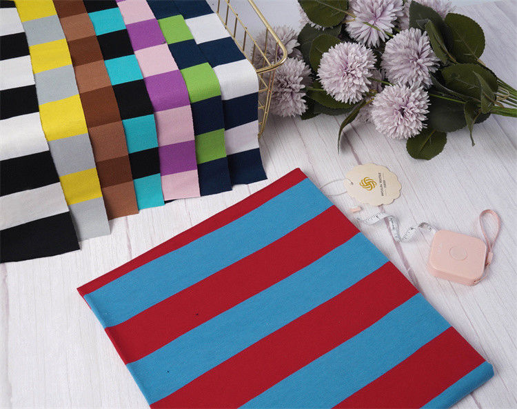 Healthy And Breathable Wear-Resistant And Natural Striped Knit Fabric For Polo Shirt
