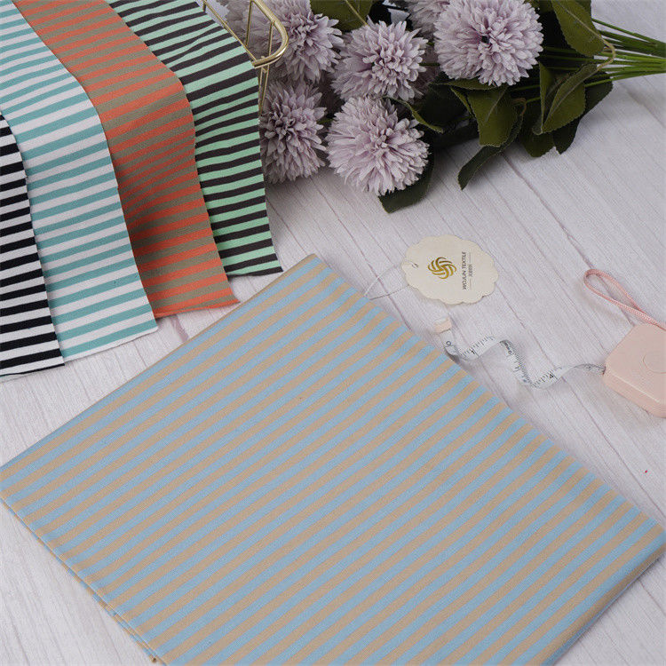 Comfortable And Smooth And Healthy Durable Striped Knit Fabric For Casual Wear