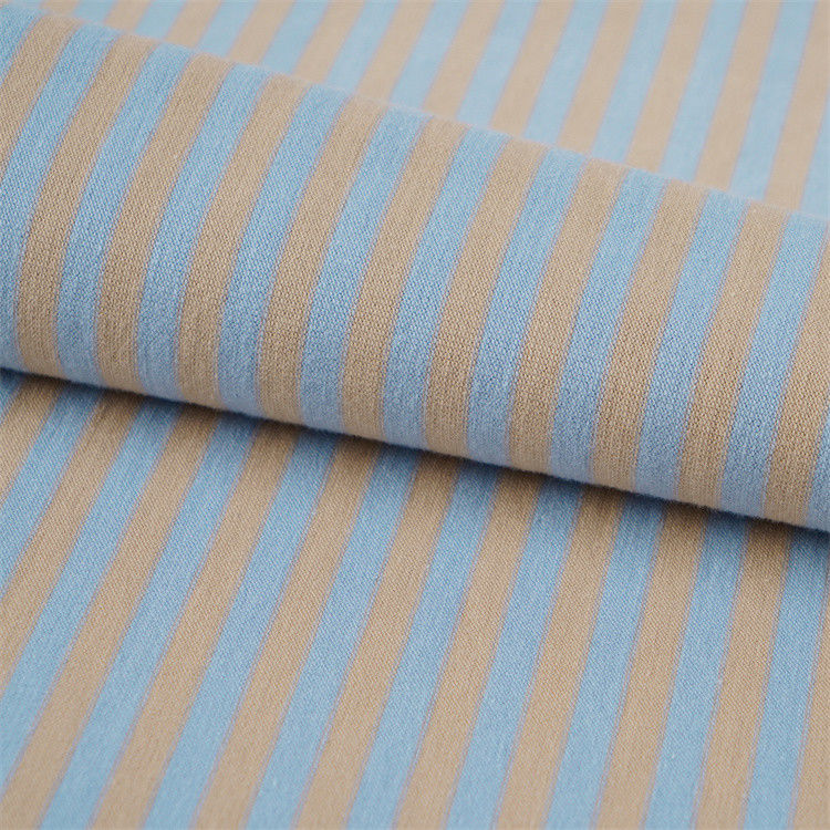 Comfortable And Smooth And Healthy Durable Striped Knit Fabric For Casual Wear