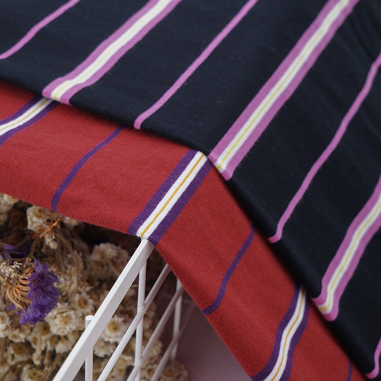 Healthy Soft And Wear-Resistant And Durble Striped Knit Fabric For T-Shirt