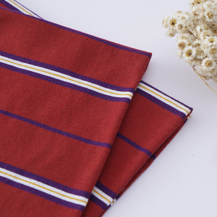 Healthy Soft And Wear-Resistant And Durble Striped Knit Fabric For T-Shirt