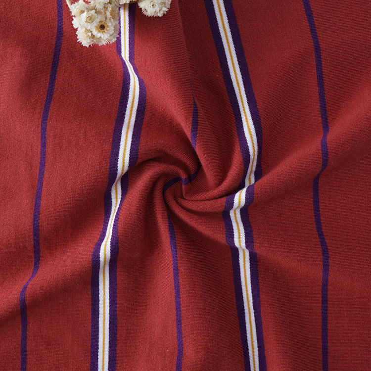 Healthy Soft And Wear-Resistant And Durble Striped Knit Fabric For T-Shirt