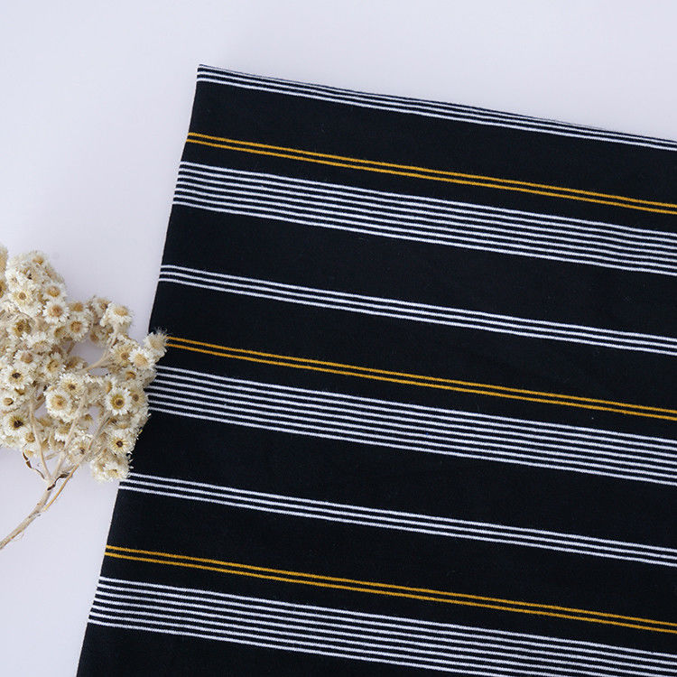 Healthy Soft And Good Texture And Comfortable Striped Knit Fabric For T-Shirt