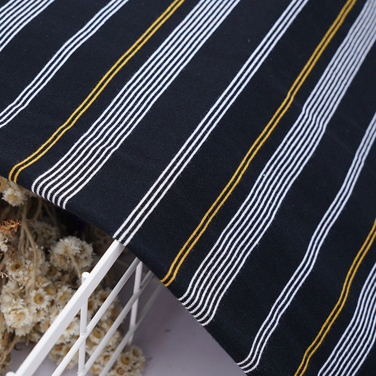 Healthy Soft And Good Texture And Comfortable Striped Knit Fabric For T-Shirt
