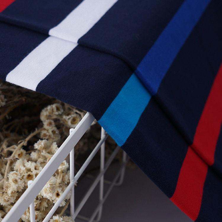 Healthy And Comfortable And And Skin-Friendly Striped Knit Fabric For Polo Shirt