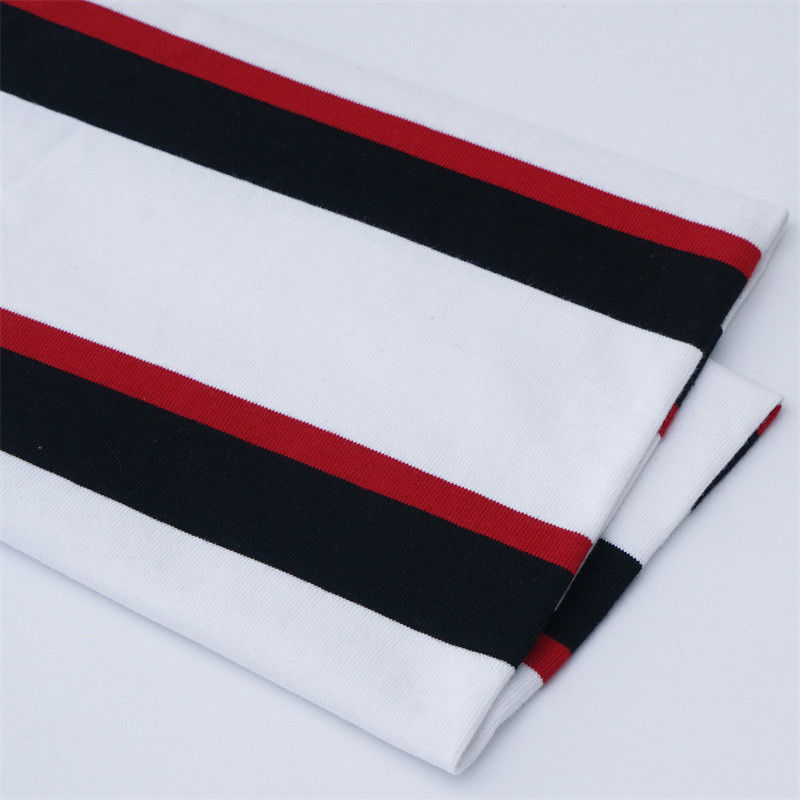 High Quality And Not Easy To Deform Breathable And Refreshing Striped Knit Fabric For Polo Shirt