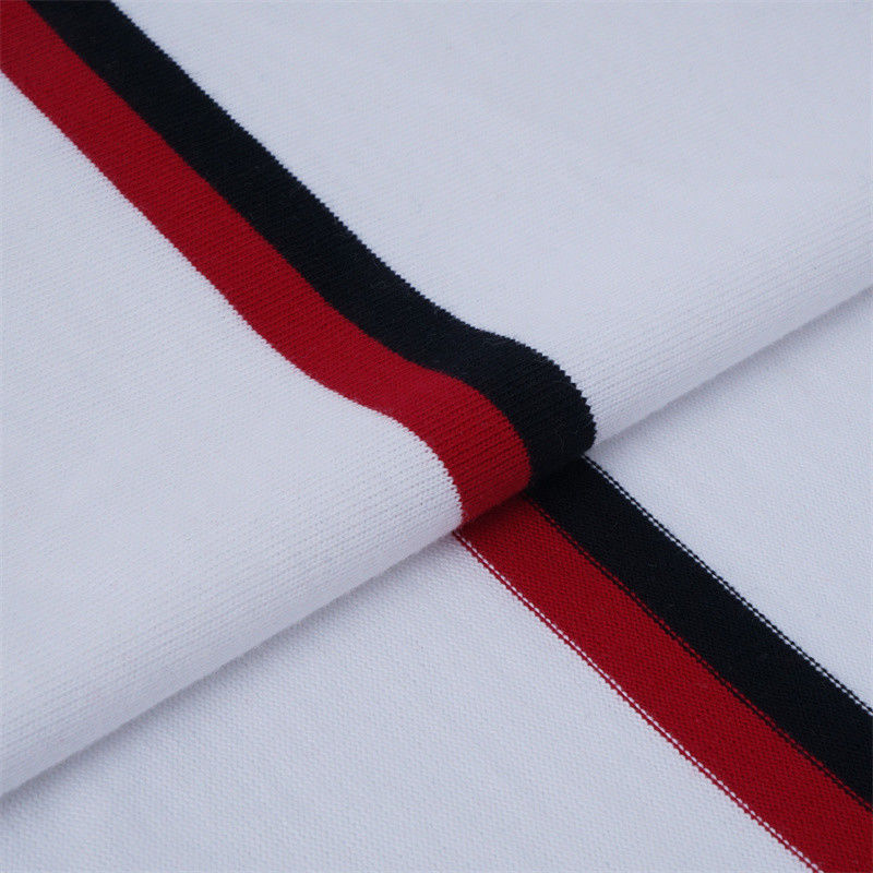 High Quality And Not Easy To Deform Breathable And Refreshing Striped Knit Fabric For Polo Shirt