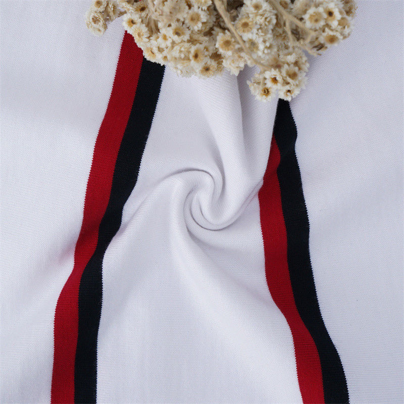 High Quality And Not Easy To Deform Breathable And Refreshing Striped Knit Fabric For Polo Shirt