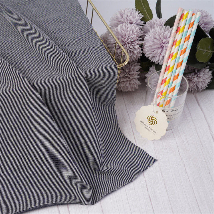 Wear-Resistant And Sweat-Absorbent And Breathable Striped Knit Fabric For Casual Wear