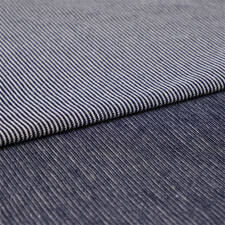 Wear-Resistant And Sweat-Absorbent And Breathable Striped Knit Fabric For Casual Wear