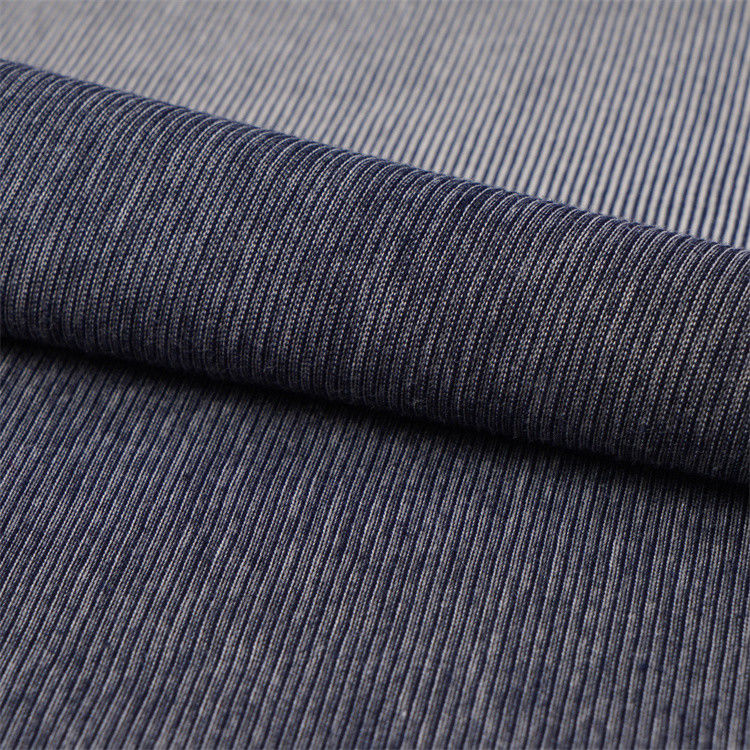 Wear-Resistant And Sweat-Absorbent And Breathable Striped Knit Fabric For Casual Wear