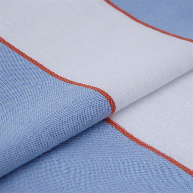 Breathable And Sweat-Absorbent Good Texture Healthy Striped Knit Fabric For Casual Wear