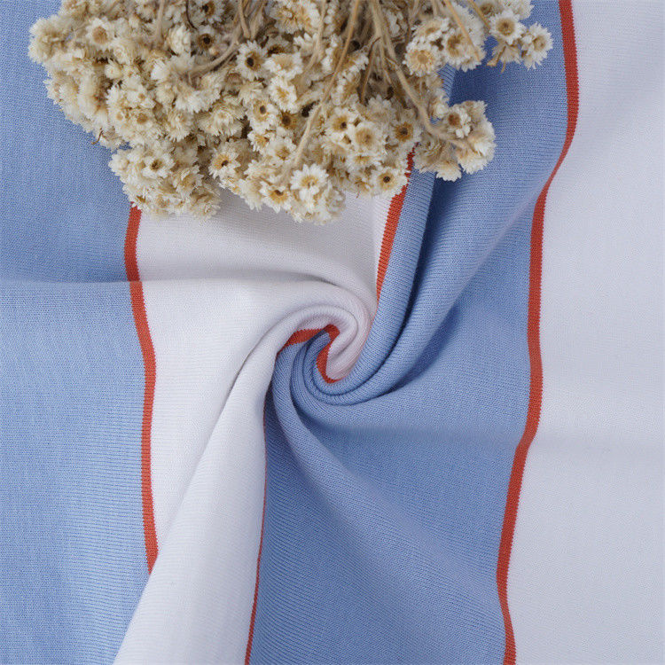 Breathable And Sweat-Absorbent Good Texture Healthy Striped Knit Fabric For Casual Wear
