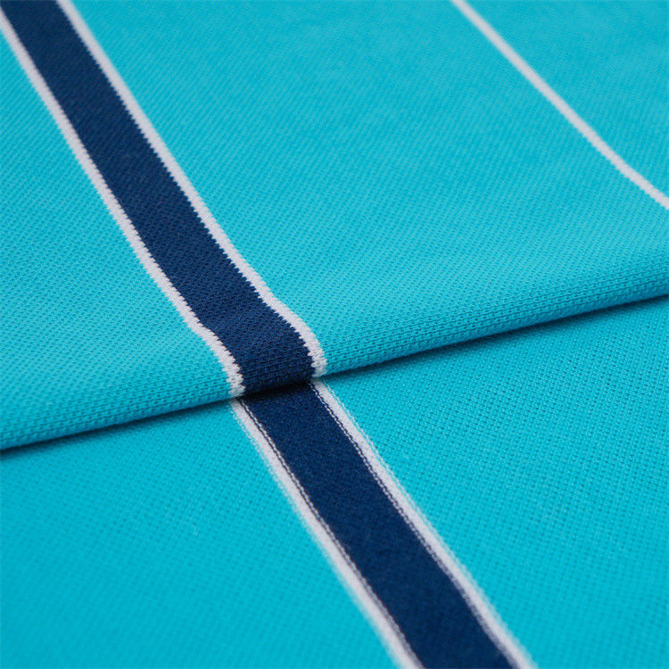 Durable And Easy To Care And Breathable Comfortable Striped Knit Fabric For Polo Shirt