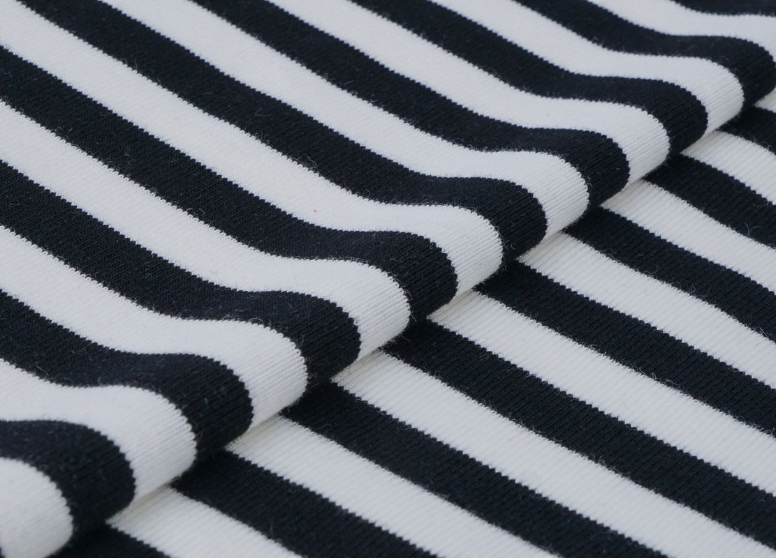 Anti-Wrinkle And Comfortable Skin-Friendly Striped Knit Fabric For Leisure Wear