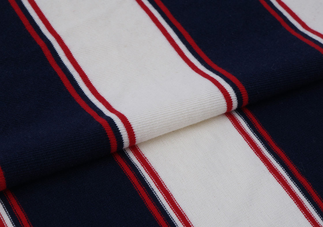 Breathable, Crisp And Comfortable Skin-Friendly Striped Knit Fabric For Polo Shirt
